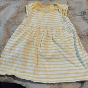Yellow and White Striped Baby Dress
